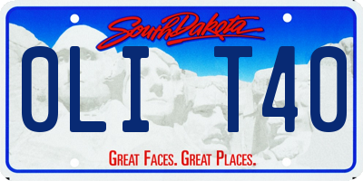 SD license plate 0LIT40