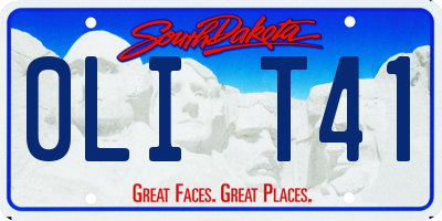 SD license plate 0LIT41