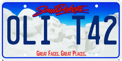 SD license plate 0LIT42