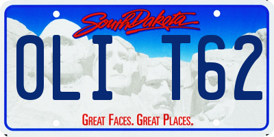SD license plate 0LIT62