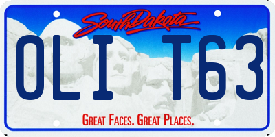 SD license plate 0LIT63