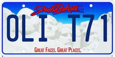 SD license plate 0LIT71