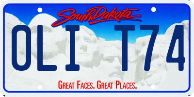 SD license plate 0LIT74