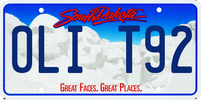 SD license plate 0LIT92