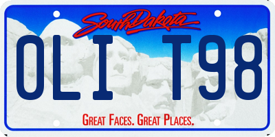 SD license plate 0LIT98