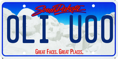 SD license plate 0LIU00