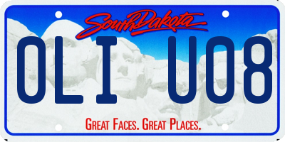 SD license plate 0LIU08