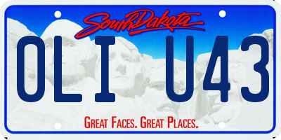 SD license plate 0LIU43