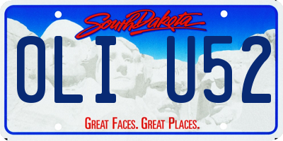 SD license plate 0LIU52