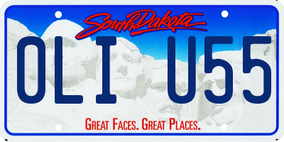 SD license plate 0LIU55
