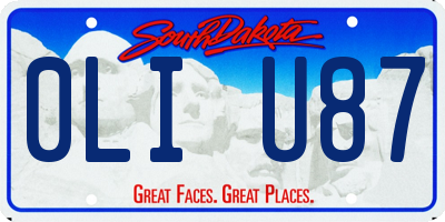SD license plate 0LIU87