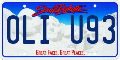 SD license plate 0LIU93