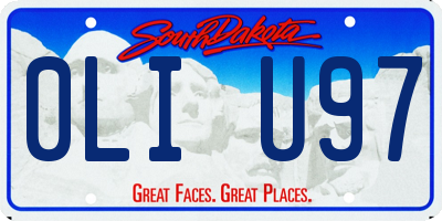 SD license plate 0LIU97