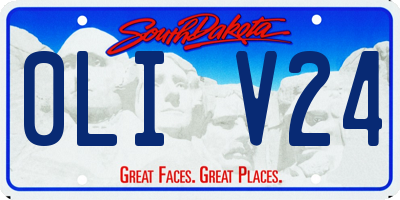 SD license plate 0LIV24