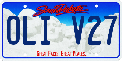 SD license plate 0LIV27