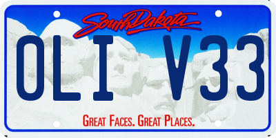SD license plate 0LIV33