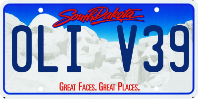 SD license plate 0LIV39