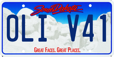 SD license plate 0LIV41