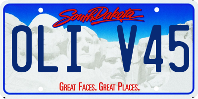 SD license plate 0LIV45