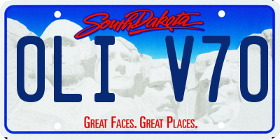 SD license plate 0LIV70