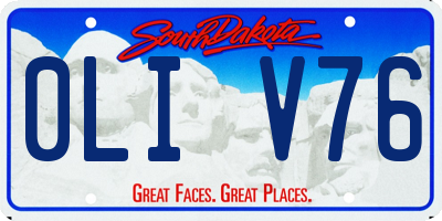 SD license plate 0LIV76