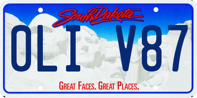 SD license plate 0LIV87