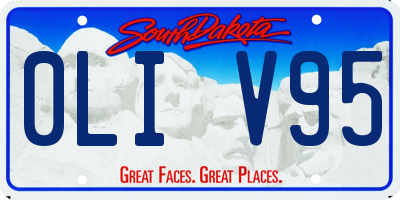 SD license plate 0LIV95