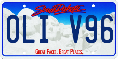 SD license plate 0LIV96