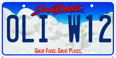 SD license plate 0LIW12