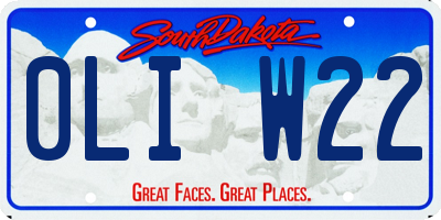 SD license plate 0LIW22