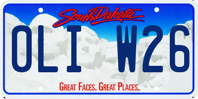 SD license plate 0LIW26