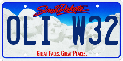 SD license plate 0LIW32