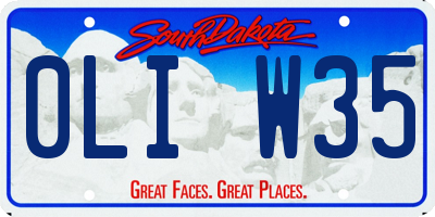 SD license plate 0LIW35