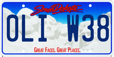 SD license plate 0LIW38