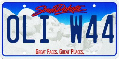 SD license plate 0LIW44