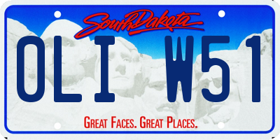 SD license plate 0LIW51