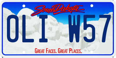 SD license plate 0LIW57