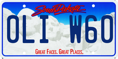 SD license plate 0LIW60