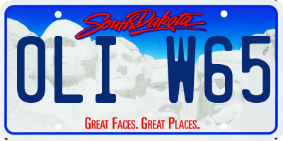 SD license plate 0LIW65