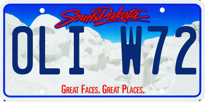SD license plate 0LIW72