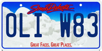 SD license plate 0LIW83