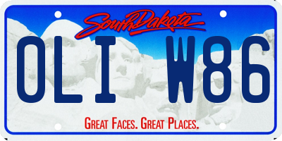 SD license plate 0LIW86