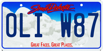 SD license plate 0LIW87