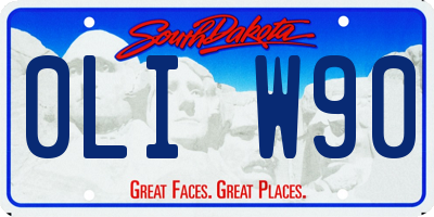 SD license plate 0LIW90