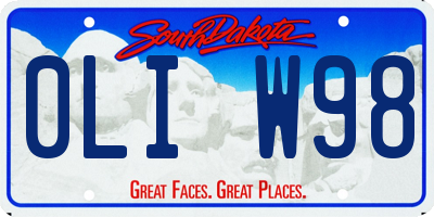 SD license plate 0LIW98