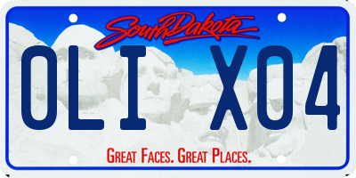 SD license plate 0LIX04