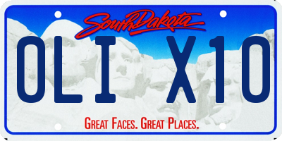 SD license plate 0LIX10