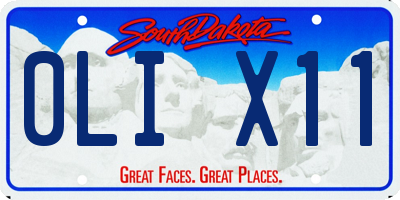 SD license plate 0LIX11