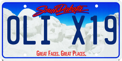 SD license plate 0LIX19