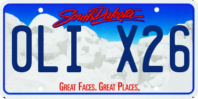 SD license plate 0LIX26